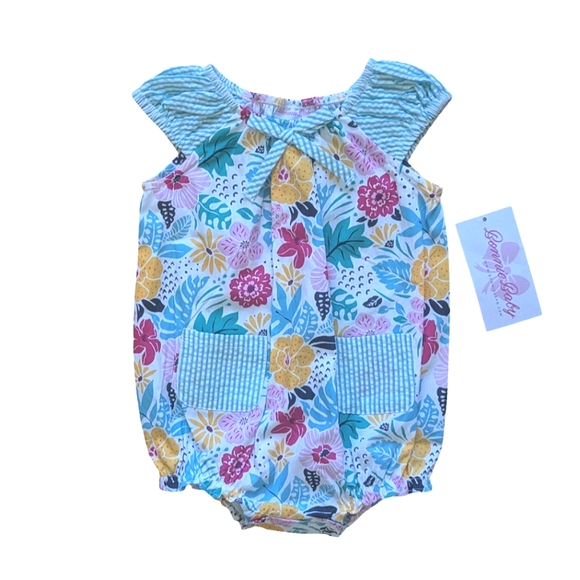 Bonnie Baby Other - NWT! Bonnie Baby Floral Bubble Romper with Pockets - Size 18M